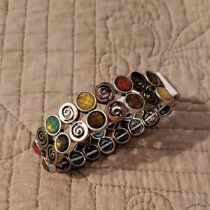 Accessorize Metallic Stone Bracelet